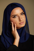 Cloud Chiffon Hijab - Midnight Blue