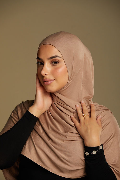 Premium Jersey Hijab - Mocha