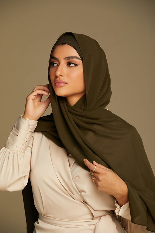 Cloud Chiffon Hijab - Moss