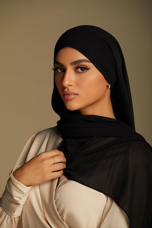 Cloud Chiffon Hijab - Onyx