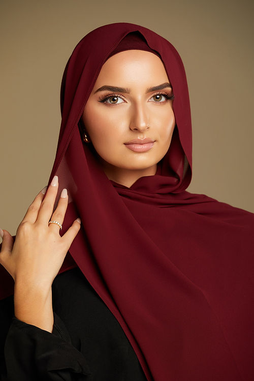 Cloud Chiffon Hijab - Merlot