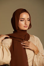 Cloud Chiffon Hijab - Chocolate