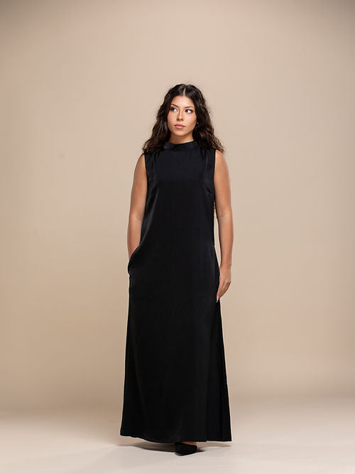 VAYAT Essential Layering Dress - Midnight Black