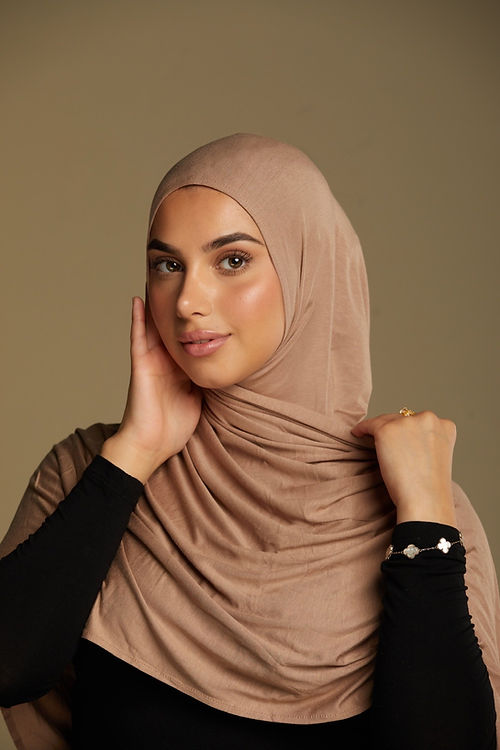 Premium Jersey Hijab - Mocha