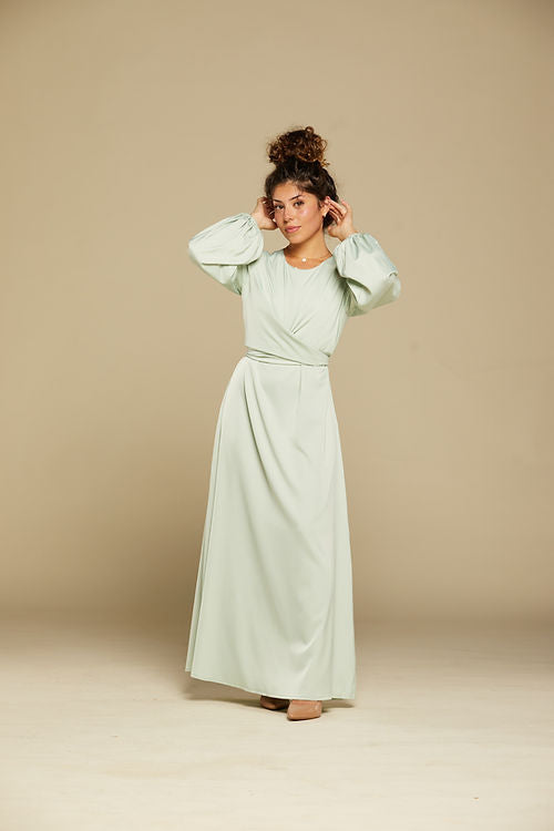 Verona Silk Dress - Mint