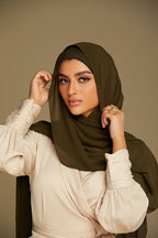 Cloud Chiffon Hijab - Moss