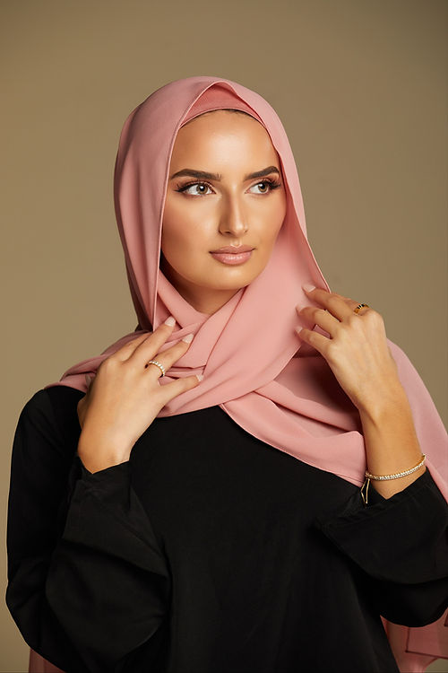 Cloud Chiffon Hijab - Blush