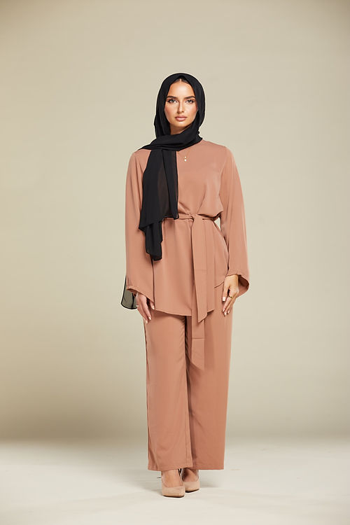 Essence Pants Set - Camel