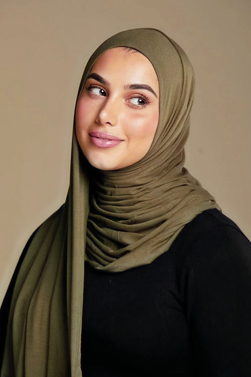 Premium Jersey Scarf - Olive Green