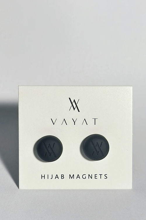 VAYAT Luxe Hijab Magnet Pins -Midnight Black