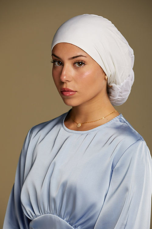 Mesh Tie Back Undercap - White