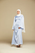 The Serene Satin Dress - Ocean Frost