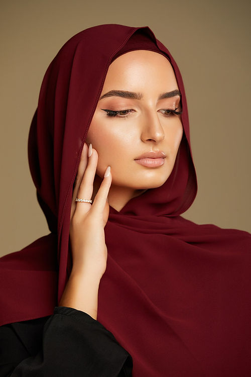 Cloud Chiffon Hijab - Merlot