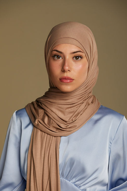 Premium Jersey Hijab - Mocha