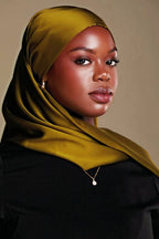 Satin Luxe Hijab - Olive Green