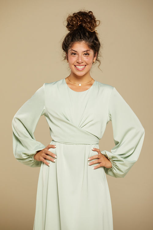 Verona Silk Dress - Mint