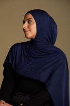 Premium Jersey Hijab - Midnight Blue