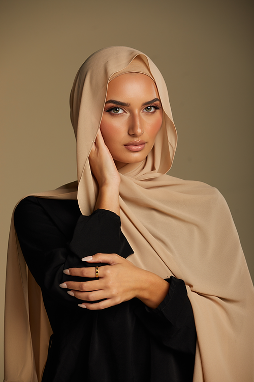 Cloud Chiffon Hijab - Latte