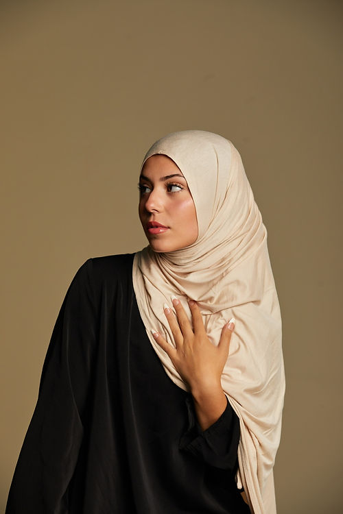 Premium Jersey Hijab - Latte