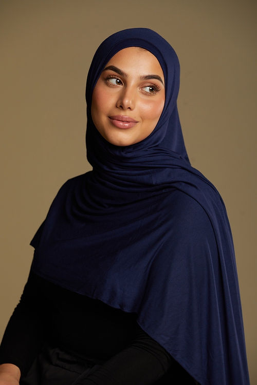 Premium Jersey Hijab - Midnight Blue