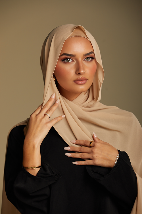 Cloud Chiffon Hijab - Latte