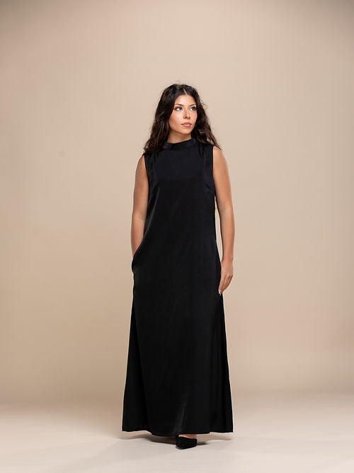 VAYAT Essential Layering Dress - Midnight Black