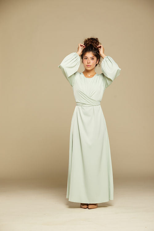 Verona Silk Dress - Mint