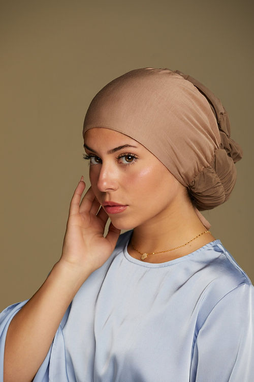Mesh Tie Back Undercap - Tan