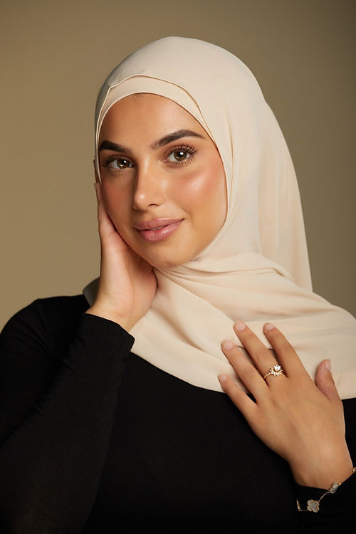 Cloud Chiffon Hijab - Cream