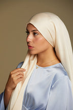 Satin Luxe Hijab - Ivory