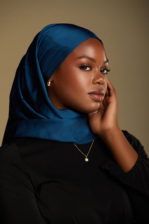 Satin Luxe Hijab - Navy