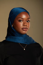Satin Luxe Hijab - Navy