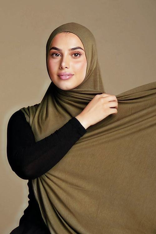 Premium Jersey Scarf - Olive Green
