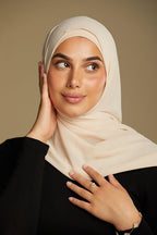 Cloud Chiffon Hijab - Cream