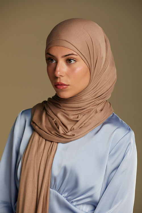 Premium Jersey Hijab - Mocha